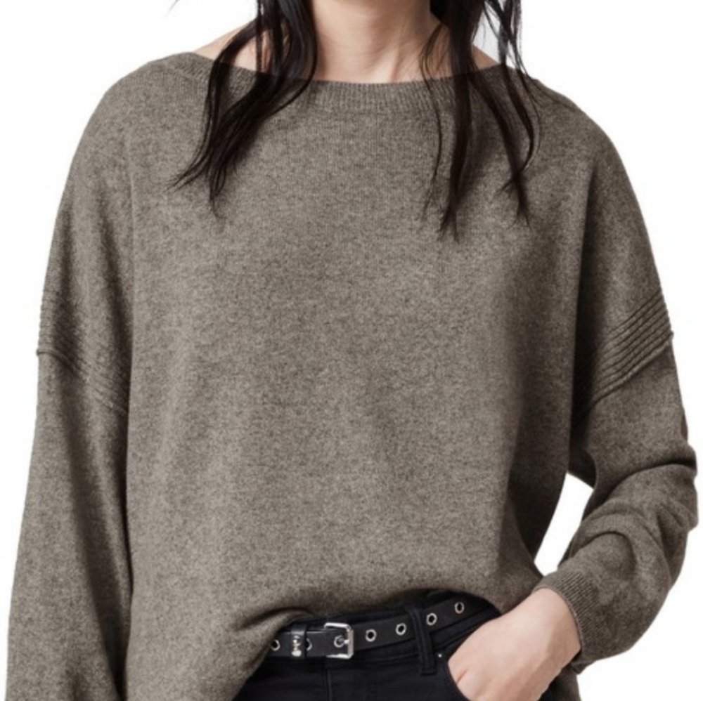 All Saints boat neck "tara" sweater sz Medium wool cashmere